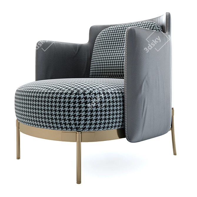 Modern Tape Armchair by Minotti 3D model image 1