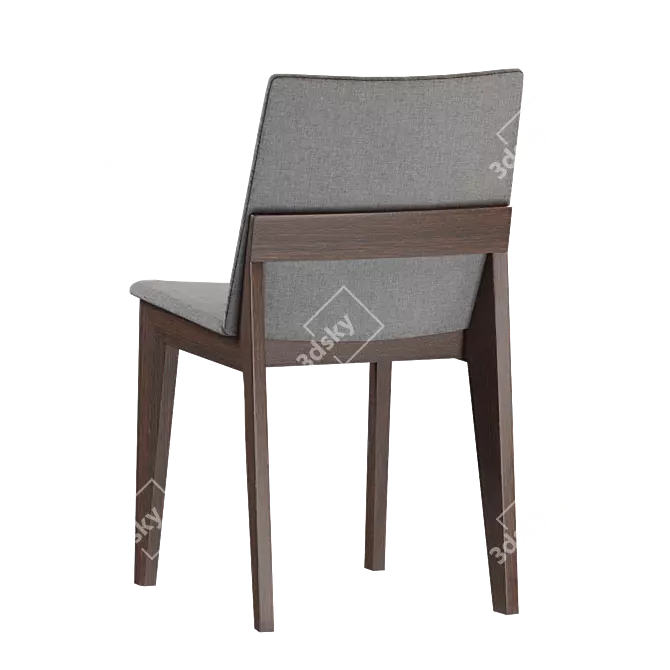 Sleek Fuchsia Dining Chair 3D model image 2