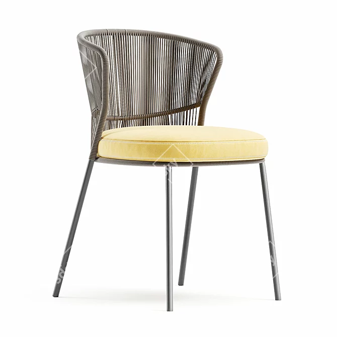 Modern Ola Chair in 4 Colors 3D model image 4