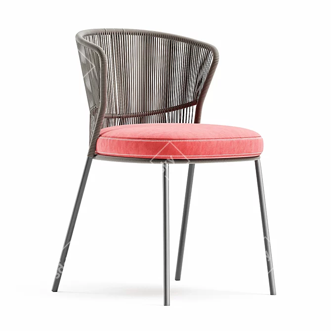 Modern Ola Chair in 4 Colors 3D model image 5