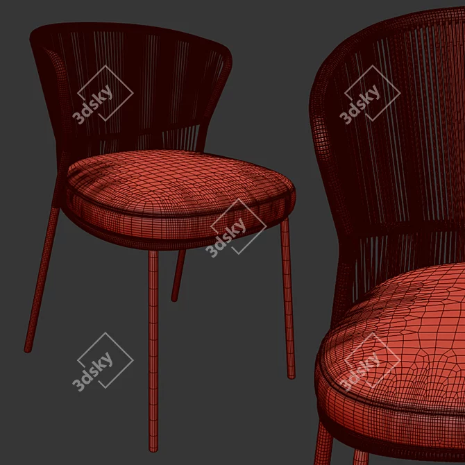 Modern Ola Chair in 4 Colors 3D model image 7