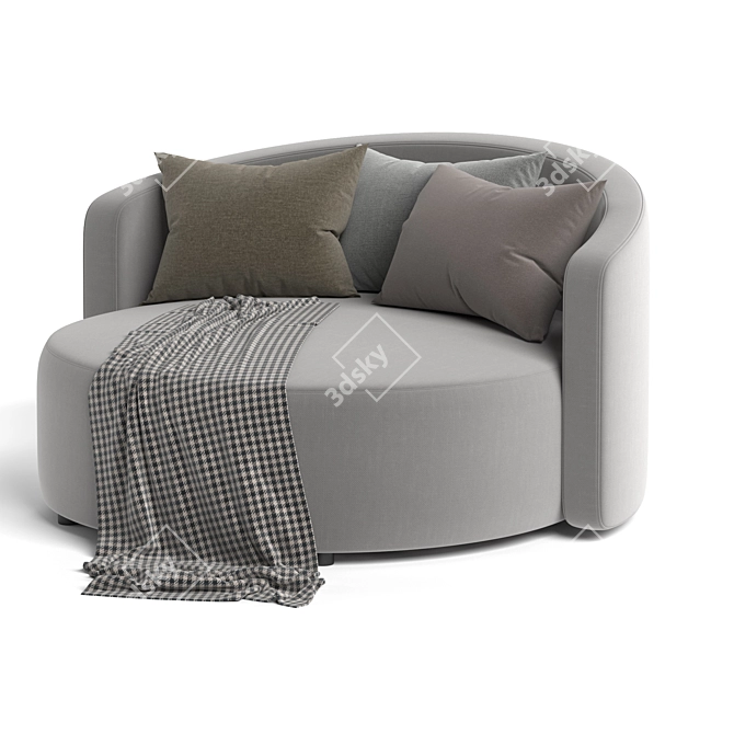 Elegance 3D Loveseat Furniture 3D model image 1