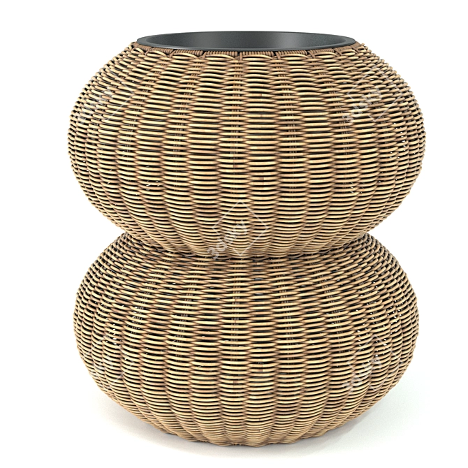 Braided Flower Basket 3D model image 1