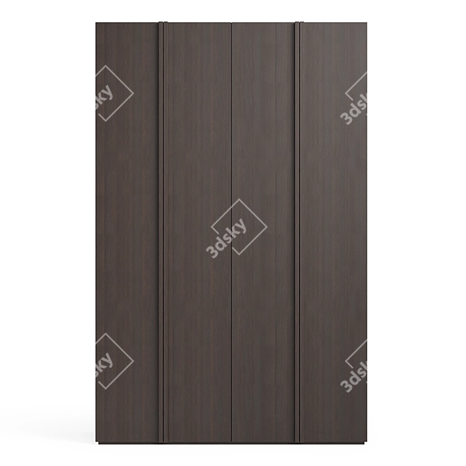 Italian Enamel MDF Storage Unit 3D model image 3