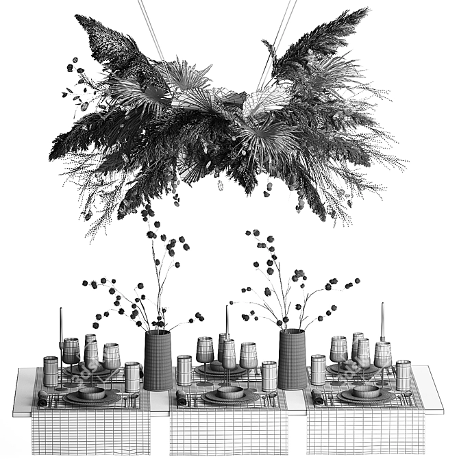 Eco Style Table Setting Ensemble 3D model image 9