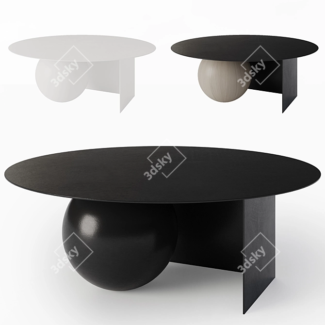 Modern Blueberry Coffee Table 3D model image 4