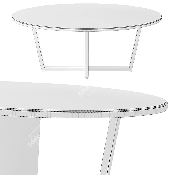 Black Coffee Table 110x60x45 cm 3D model image 2