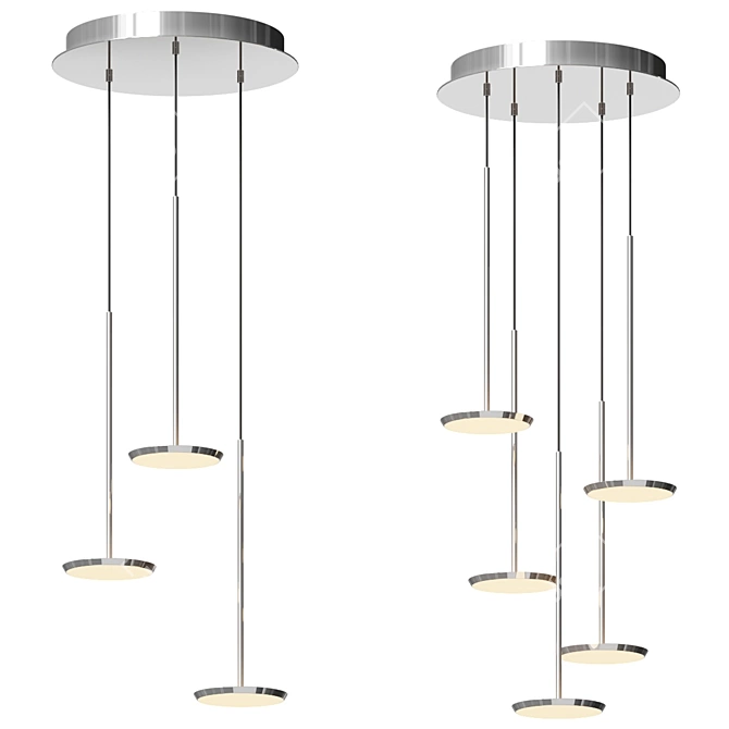 Modern LED Pendant Sky Light 3D model image 2