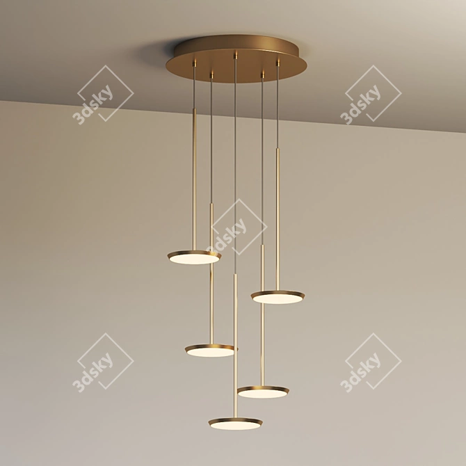 Modern LED Pendant Sky Light 3D model image 3