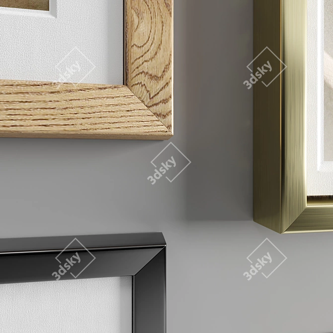 Modern Mixed Material Photo Frames 3D model image 6