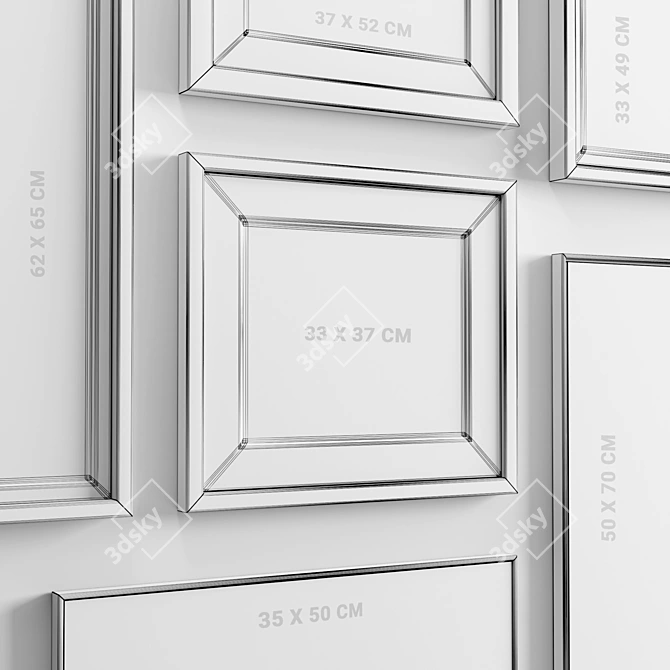 Modern Mixed Material Photo Frames 3D model image 7