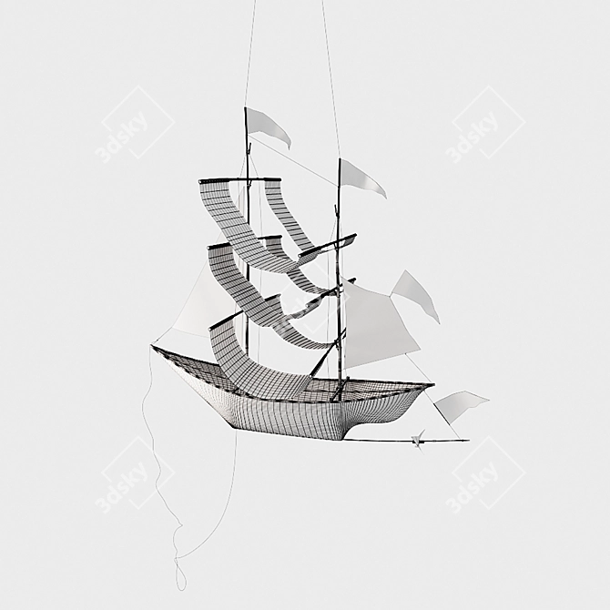 Ghost Ship 3D Model Kit 3D model image 2