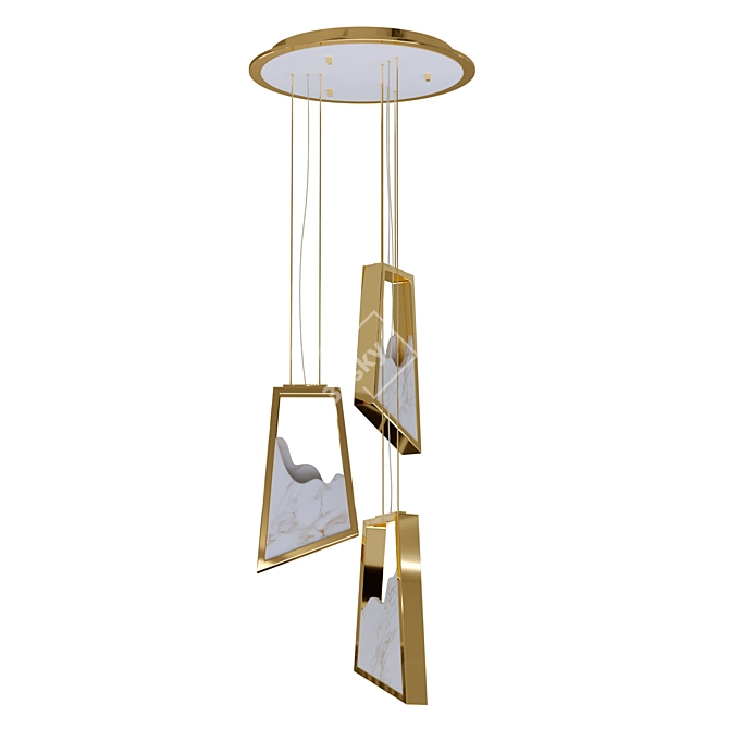 Magna Pendant Light Luxe Elegance 3D model image 1