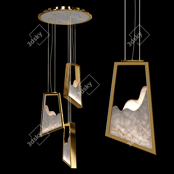 Magna Pendant Light Luxe Elegance 3D model image 2