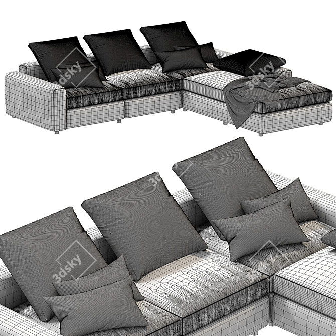 Refined Poliform DUNE Sofa 3D model image 4