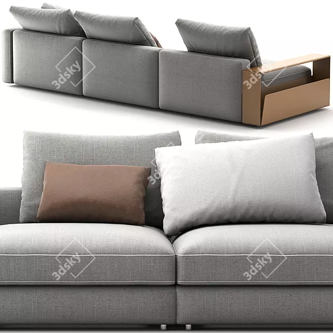 Modern Flexform Harper 3-Seat Sofa 3D model image 2