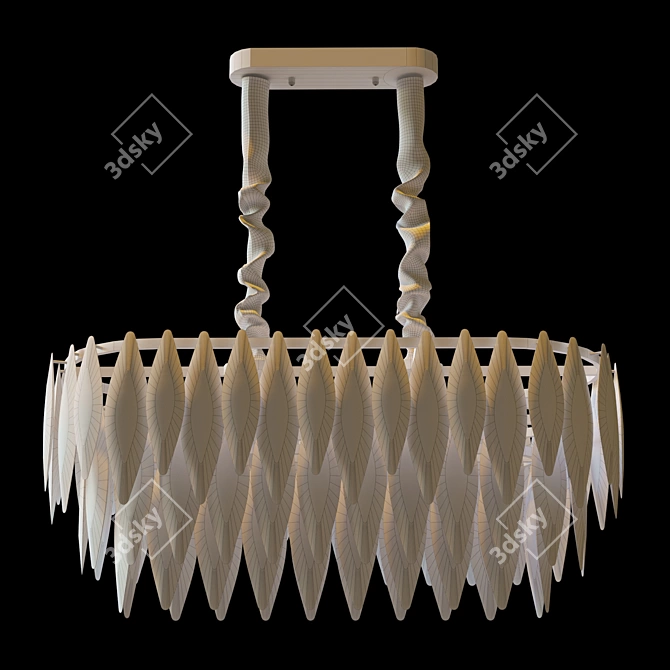 Elegant Crystal Chandelier Lighting 3D model image 2