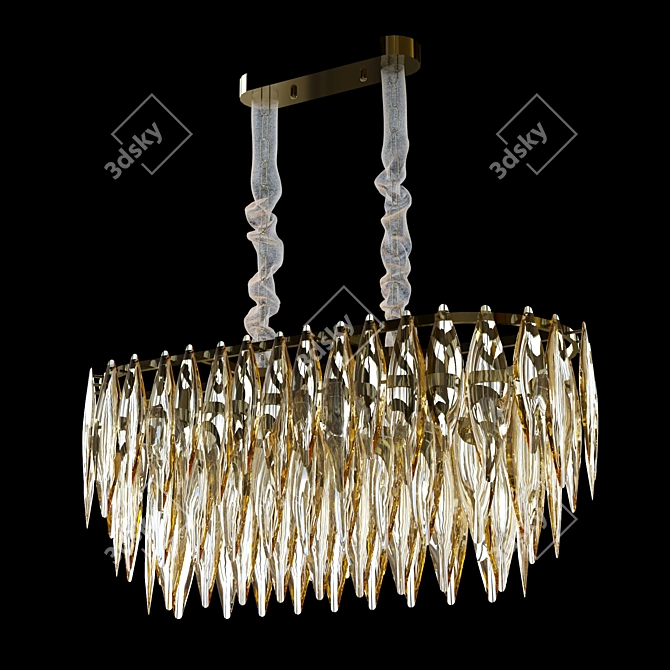 Elegant Crystal Chandelier Lighting 3D model image 5