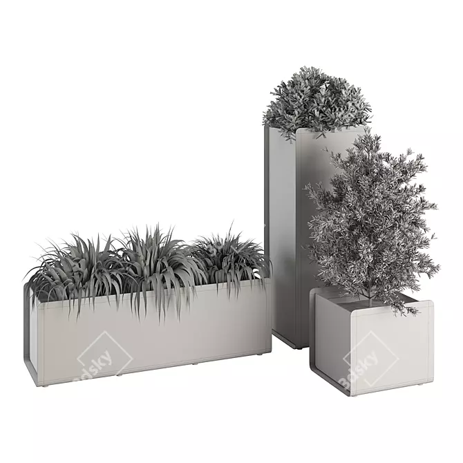 Contemporary Indoor Plant Set 2015 3D model image 3