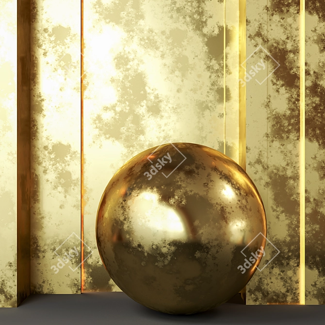 Luxury Gold Texture Set 4k 3D model image 5