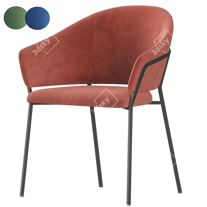 Sleek Modern Pedrali Jazz Chair 3D model image 1