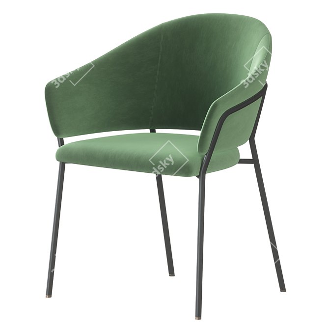 Sleek Modern Pedrali Jazz Chair 3D model image 2