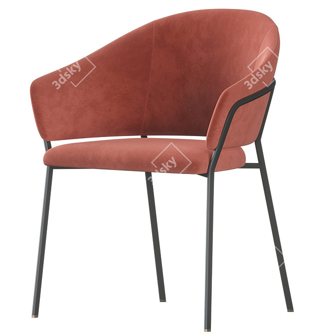 Sleek Modern Pedrali Jazz Chair 3D model image 4