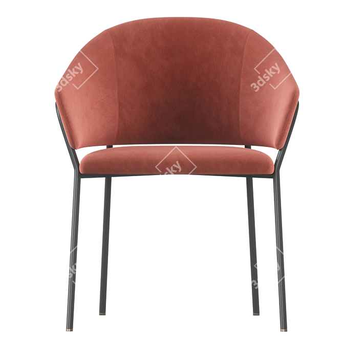 Sleek Modern Pedrali Jazz Chair 3D model image 5