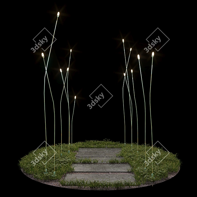 Starry Garden Floor Lamp 3D model image 1