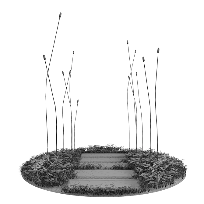 Starry Garden Floor Lamp 3D model image 3