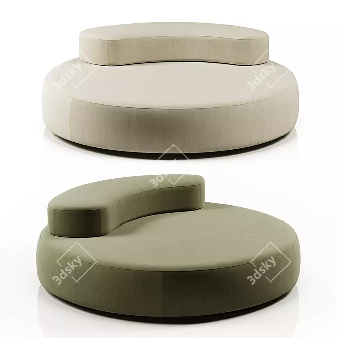 Modern Elegance: Bubble Rock Sofa 3D model image 1