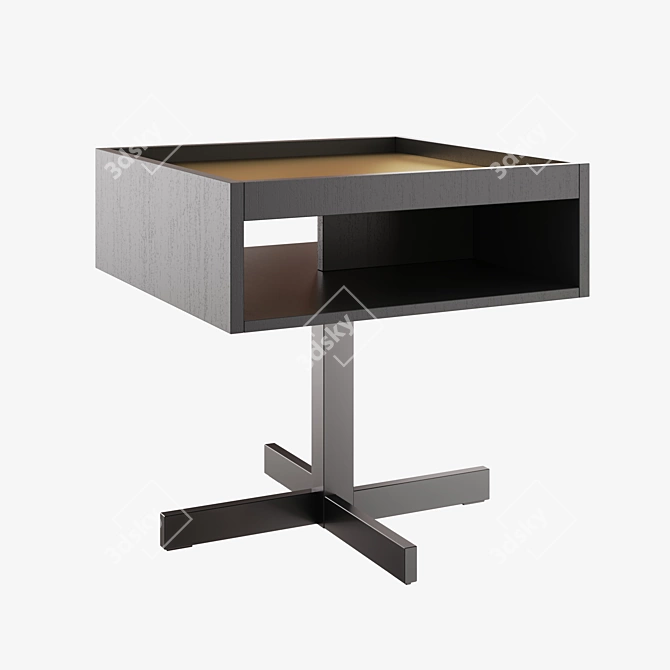 Elegant Minotti bedside table 3D model image 1