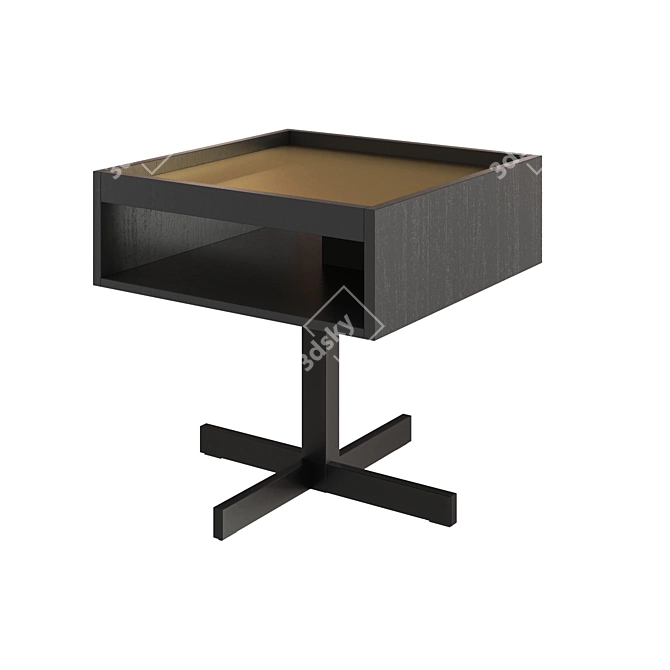 Elegant Minotti bedside table 3D model image 5