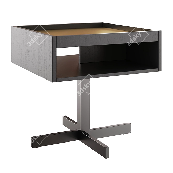 Elegant Minotti bedside table 3D model image 8