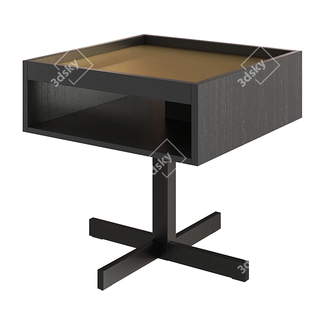 Elegant Minotti bedside table 3D model image 9