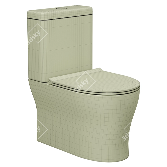 Compact BelBagno Ancona Toilet 3D model image 2