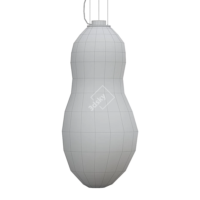 LED Glass Pendant Lamp BabyBubble 3D model image 2