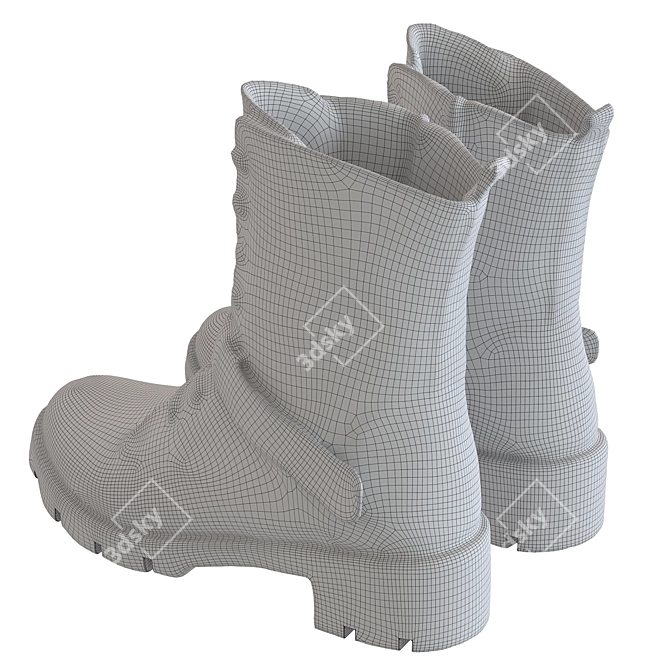 Cozy Arctic Walk Women's Boots 3D model image 4