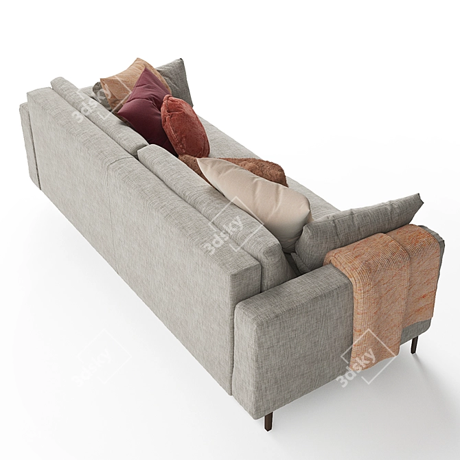 Contemporary Zuiver Summer 3-Seater Sofa 3D model image 4