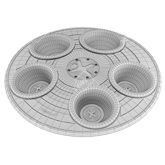 Dynamic Multispinner Playground Rotation 3D model image 5