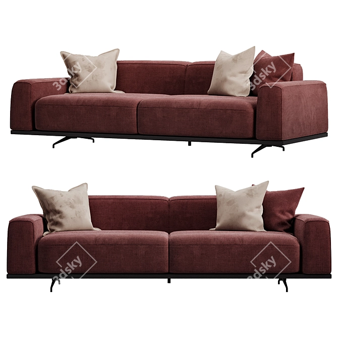 Mod Giorno Sofa, Contemp Loft 3D model image 8