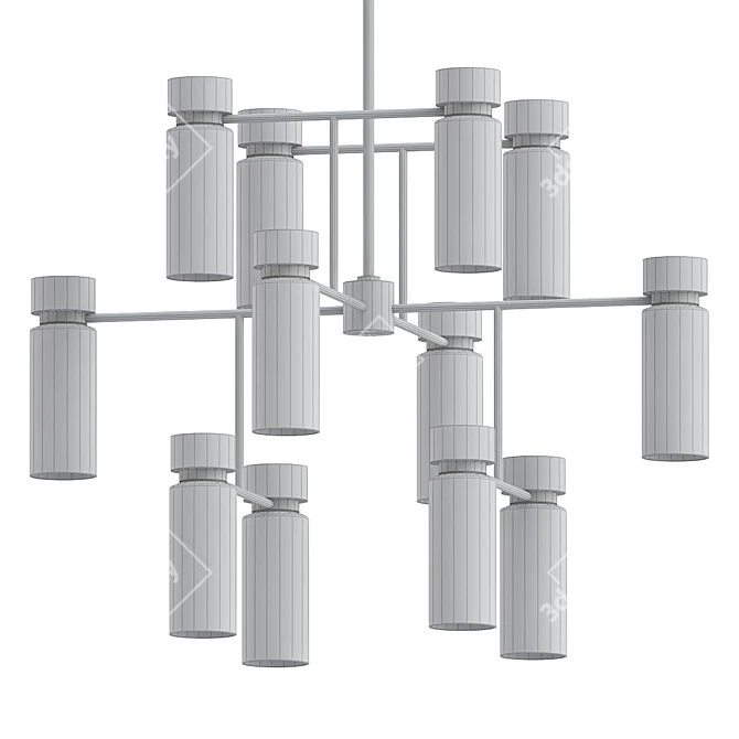 Stylish Osman Tooy Chandelier 3D model image 2