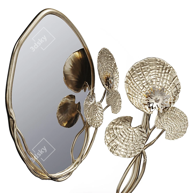 Elegant Flora Mirror, 76x73x13 cm 3D model image 2