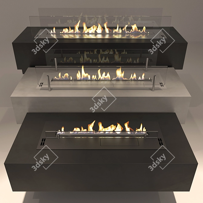 Planika FLA3 Bio Fireplace Model 3D model image 5