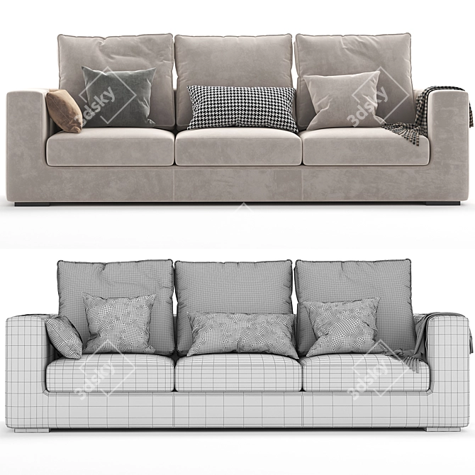 Modern Jesse Alfred Sofa Set 3D model image 4