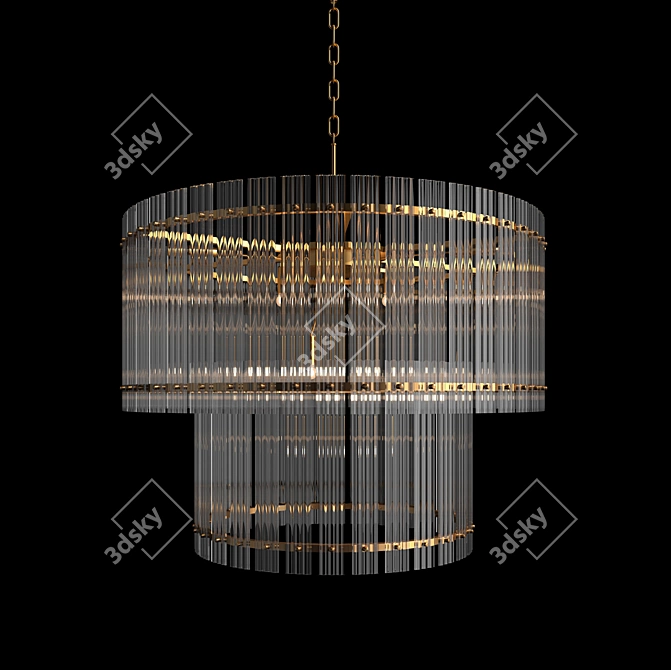 Milosh Tendence Ceiling Light Fixture 3D model image 1