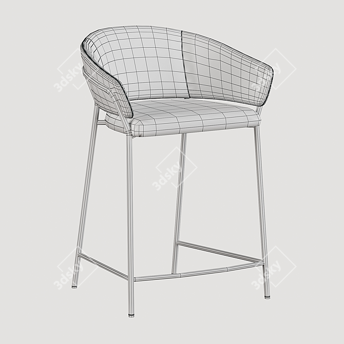 Sleek Pedrali Jazz Barstool Design 3D model image 3