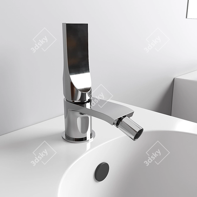 Italian Floor Bidet/Toilet Set 3D model image 4