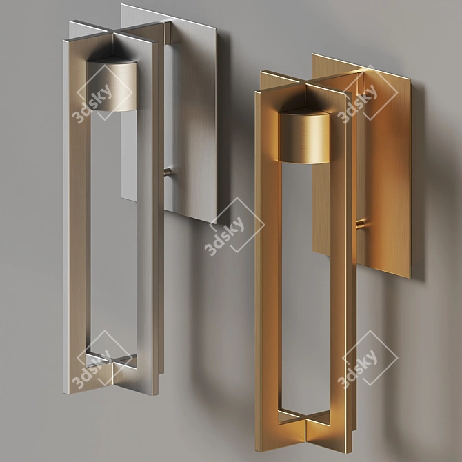 Mid-Century Modern Outdoor Wall Sconce 3D model image 2