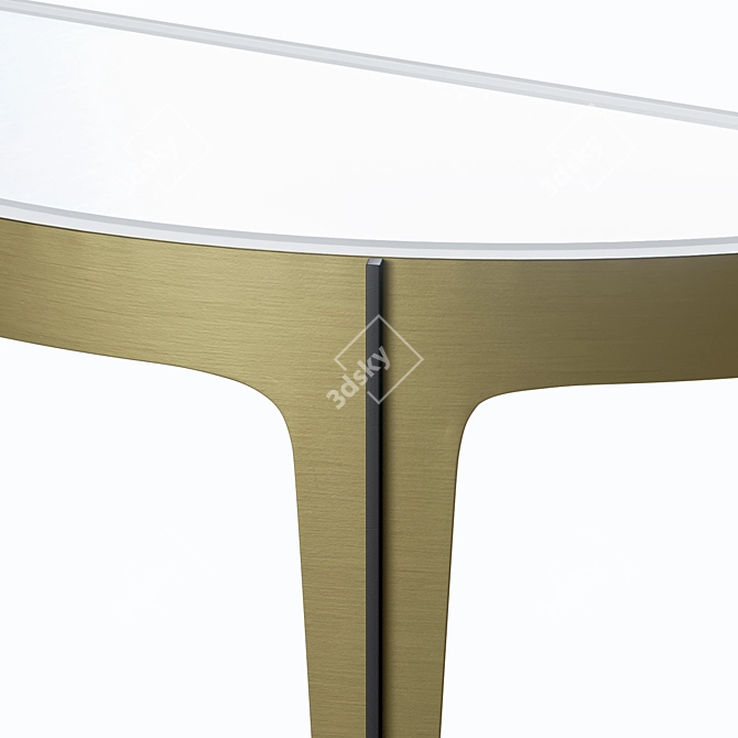 Brushed Brass Console Table - Artemisa 3D model image 3